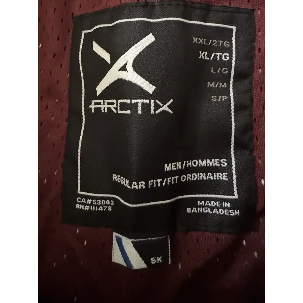 Arctix Mens Insulated Mesh Lined Water Resistant Snow Utility Pants Gray Size XL